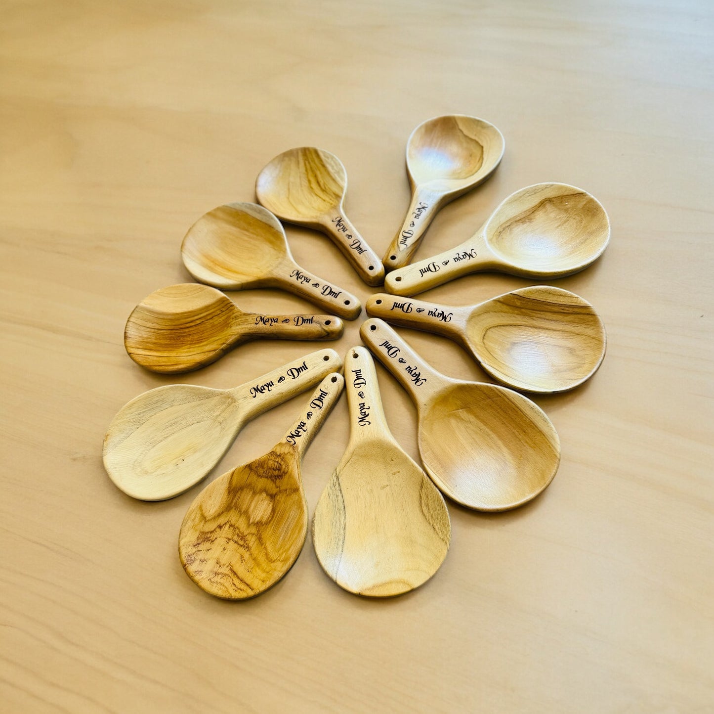 Personalised Teak Wooden Serving Spoon