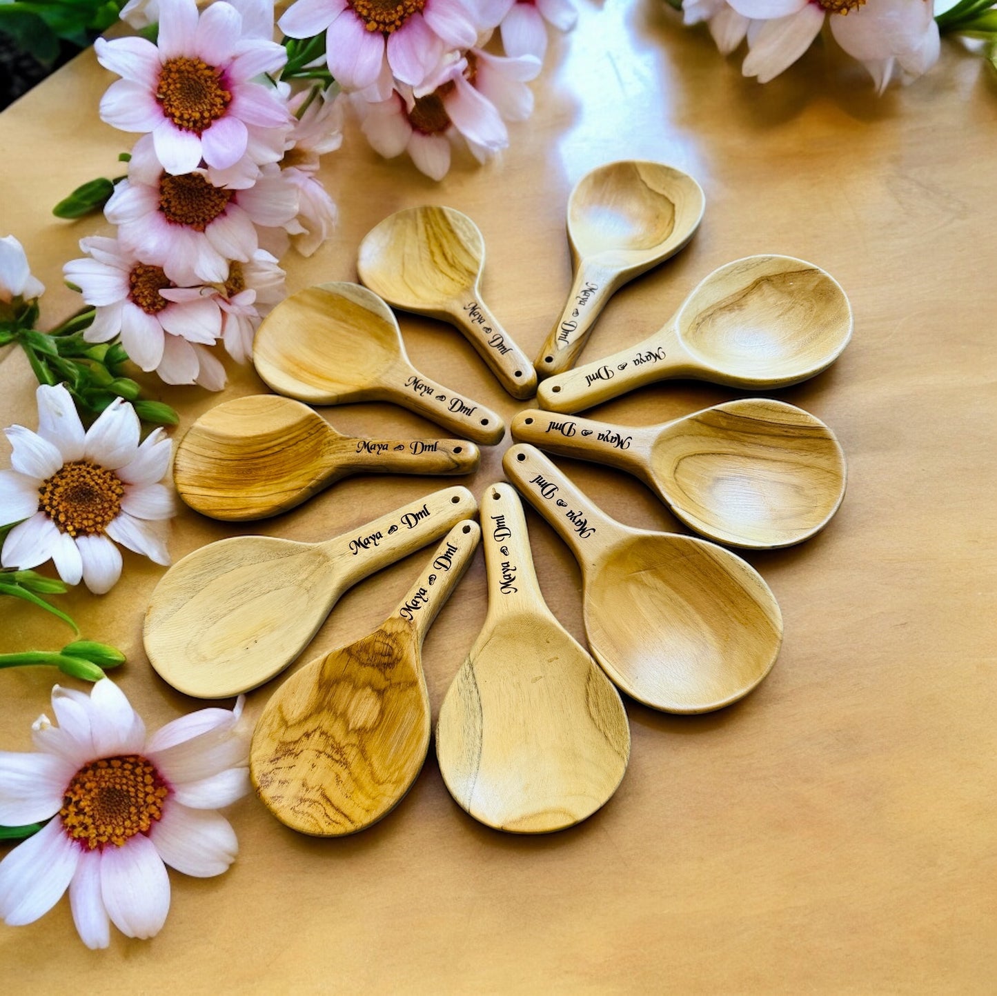 Personalised Teak Wooden Serving Spoon