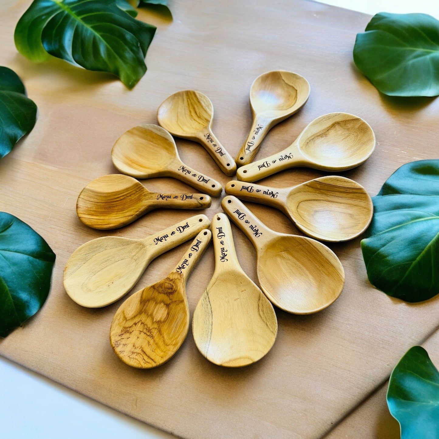 Personalised Teak Wooden Serving Spoon
