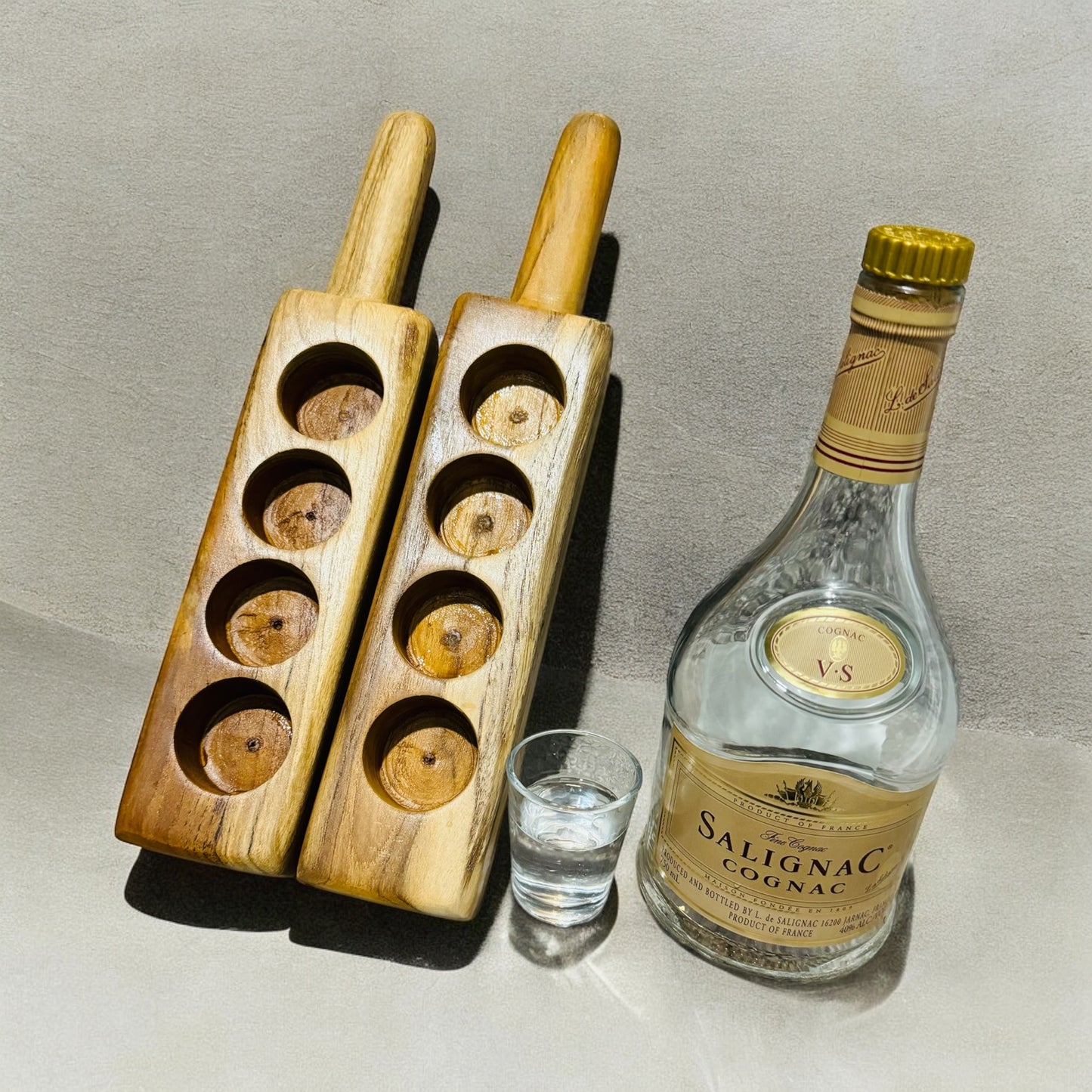 Personalised Wooden Laser Engraving Shot Glass Holder