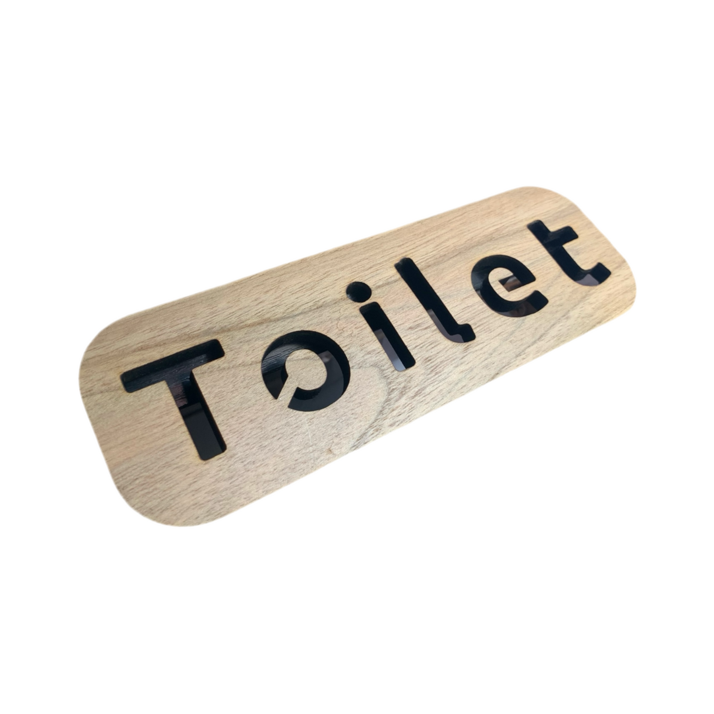 Wooden Toilet Signage (4” by 7.5”)