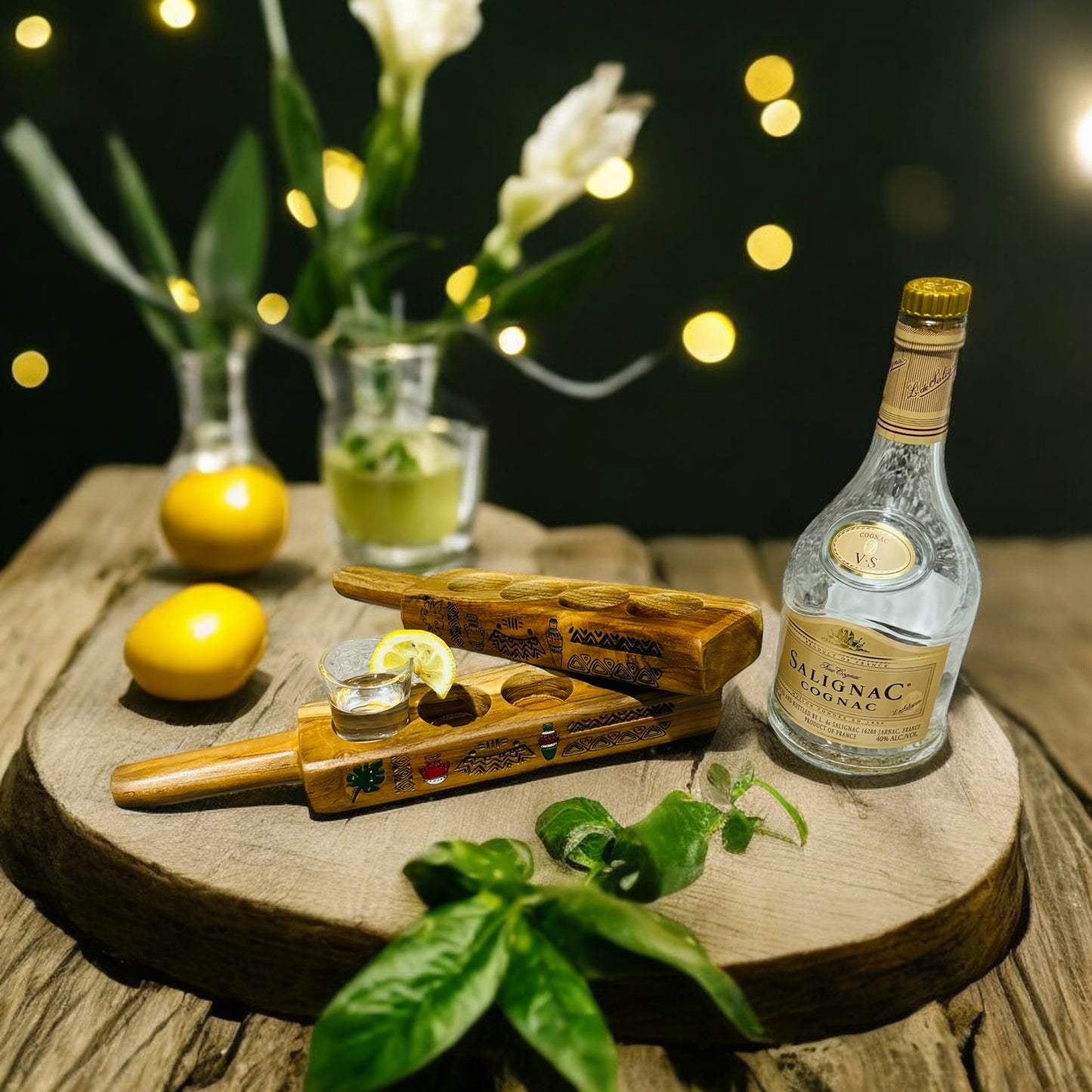 Personalised Wooden Laser Engraving Shot Glass Holder