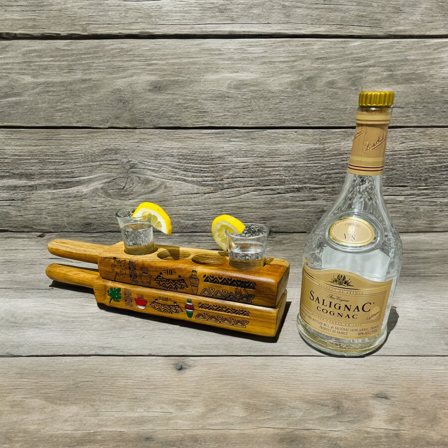 Personalised Wooden Laser Engraving Shot Glass Holder
